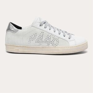 P448 John white/silver sneakers